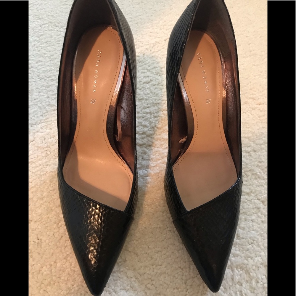 Zara thin heel pumps